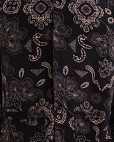 wax london Ripley Lounge Shirt Black/Beige Floral Paisley