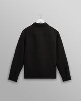 wax london men's Rockley - Black Floral Quilted Cotton Overshirt