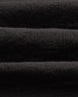 wax london men's Rockley - Black Floral Quilted Cotton Overshirt