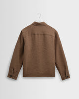 wax london men's Rockley - Brown Floral Quilted Cotton Overshirt