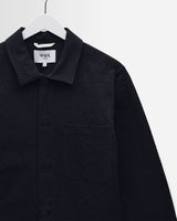 wax london men's Rockley - Navy Honeycomb Jacquard Overshirt