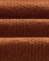 wax london men's Rockley - Rust Honeycomb Jacquard Overshirt