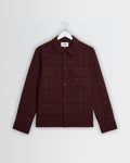 Romer - Dark Burgundy Quilted Check Overshirt