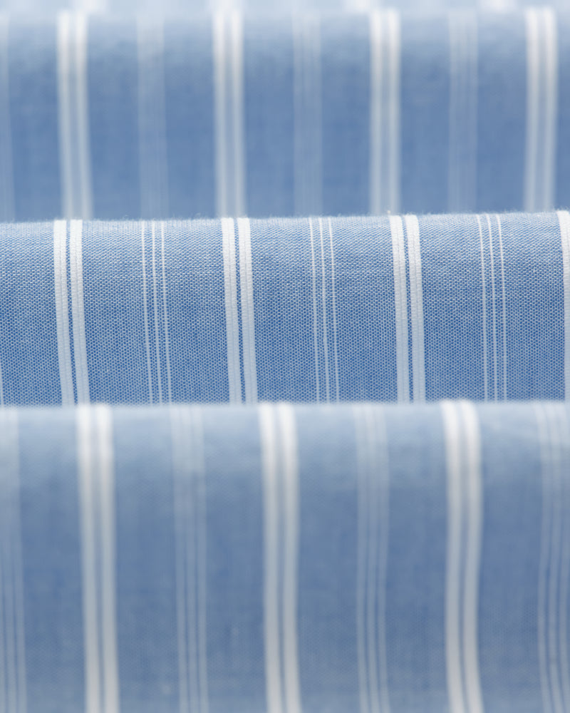 wax london Rove - Blue Striped Cotton-Poplin Shirt