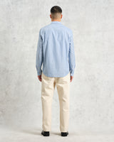 wax london Rove - Blue Striped Cotton-Poplin Shirt