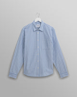 wax london Rove - Blue Striped Cotton-Poplin Shirt