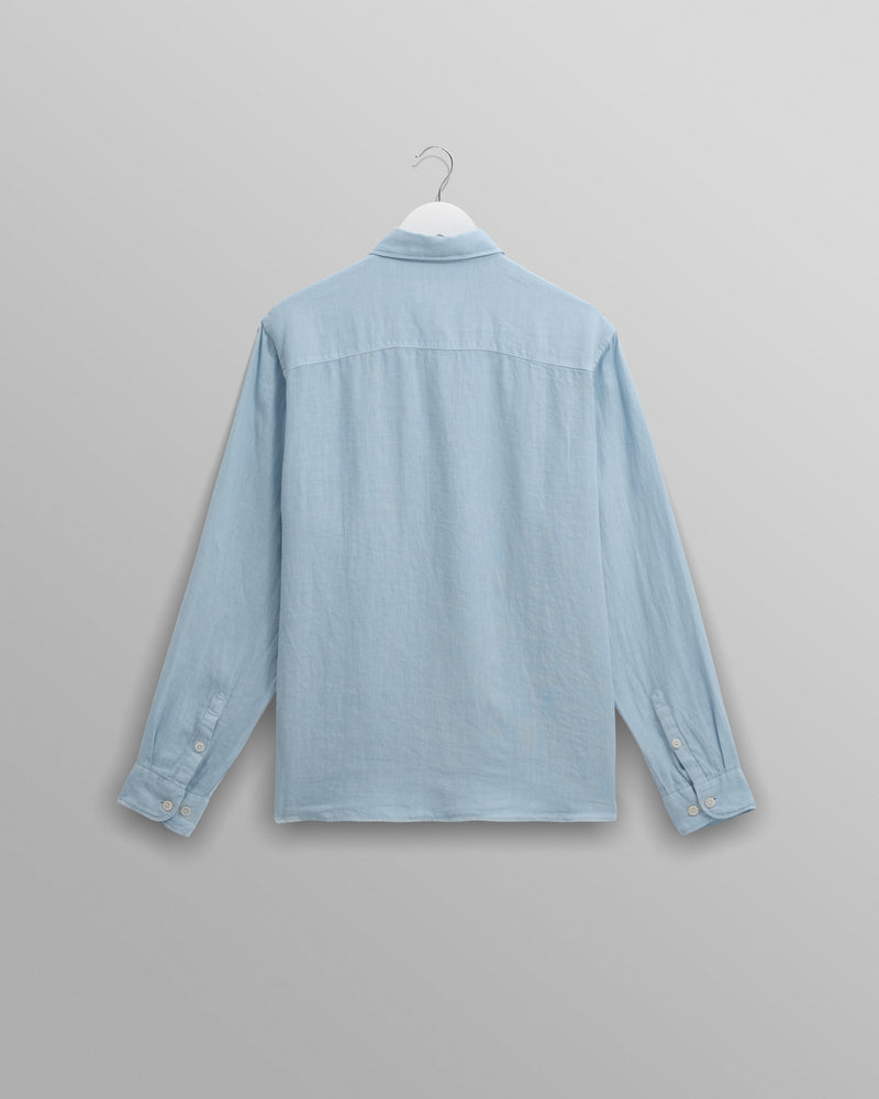 wax london Rove - Light Blue Linen Shirt