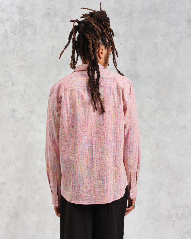 wax london Rove - Pink Check Organic Cotton Shirt