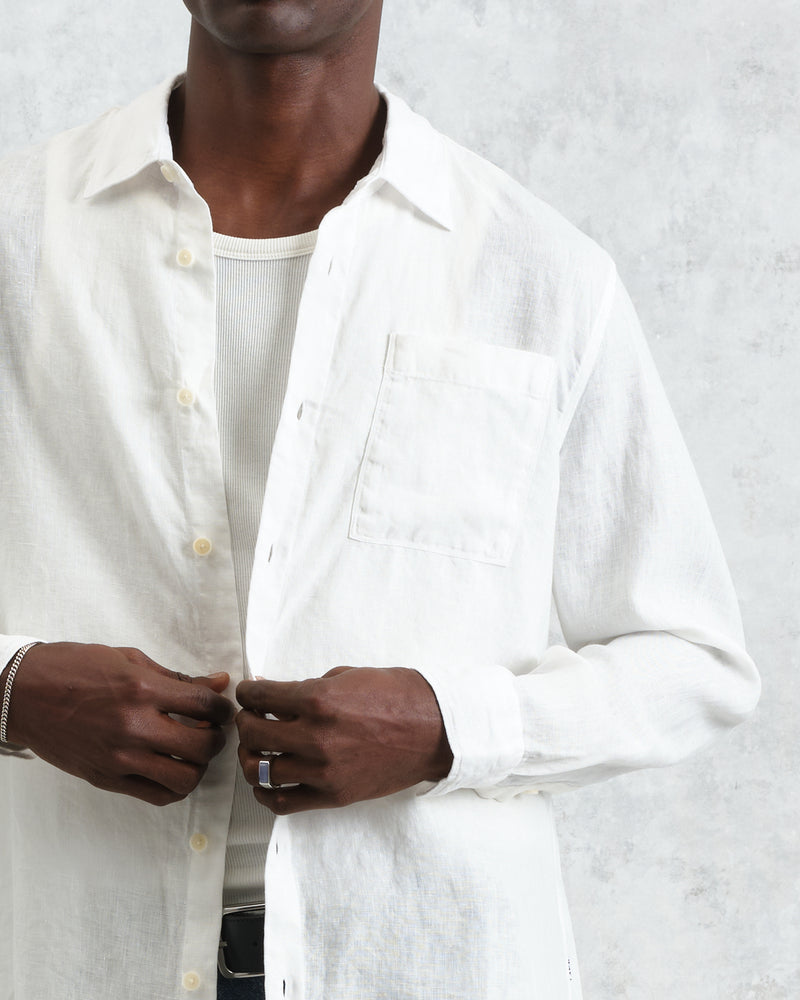 wax london Rove - White Linen Shirt