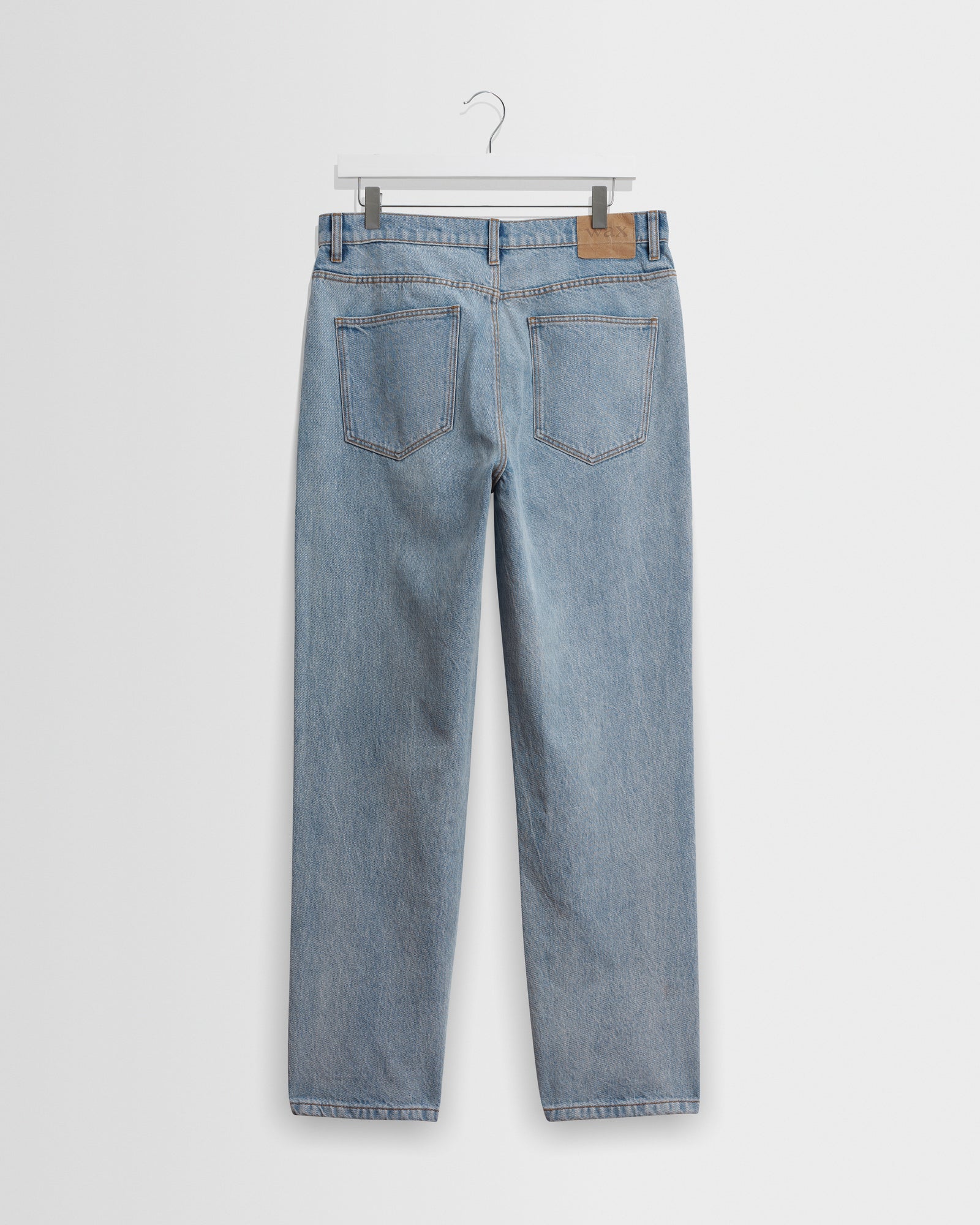 cross stitch wax coating straight jeans Men