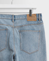 wax london men's Russell - Light Blue Wash Straight Fit Denim Jeans