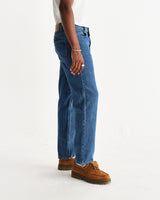 wax london men's Russell - Mid Blue Straight Fit Denim Jeans