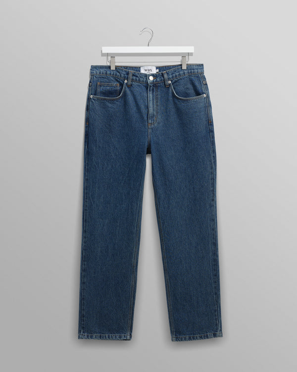 wax london Russell - Mid Blue Straight Fit Denim Jeans