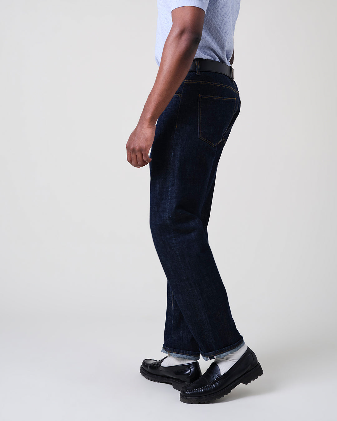 Men's Rinse Wash Selvedge Straight Fit Denim Jeans & Wax London