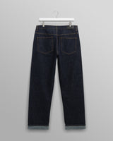 wax london men's Russell - Rinse Wash Selvedge Straight Fit Denim Jeans