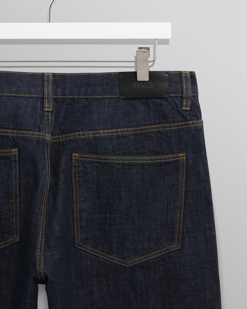 wax london men's Russell - Rinse Wash Selvedge Straight Fit Denim Jeans