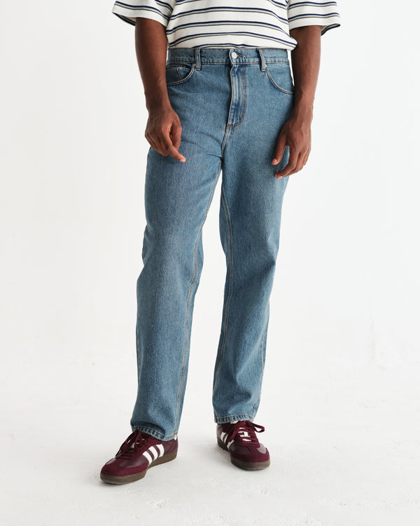 Russell - Jean droit en denim bleu vintage