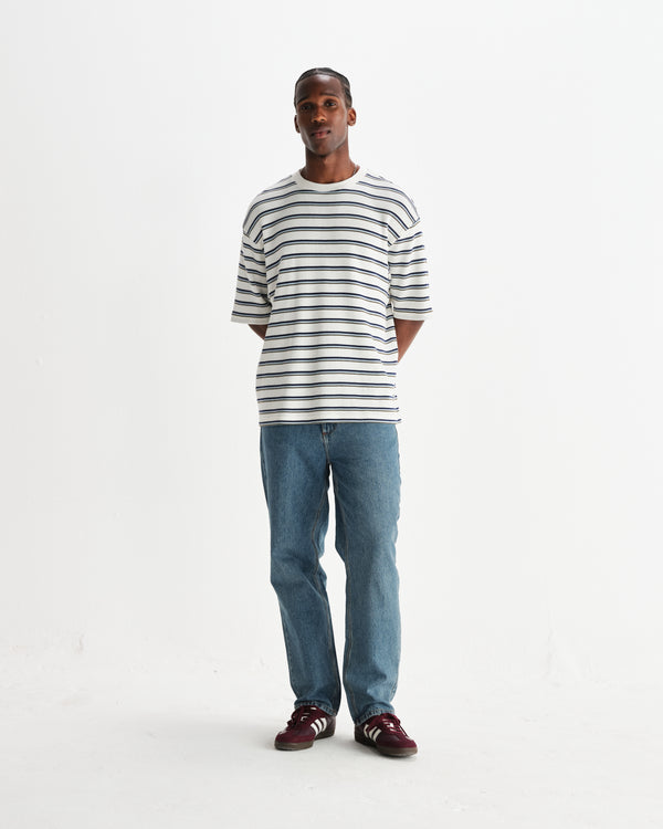 Russell - Jean droit en denim bleu vintage