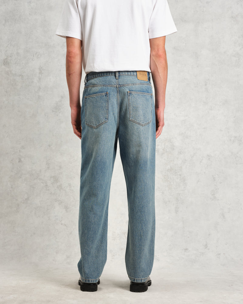 wax london Russell - Vintage Blue Straight Fit Denim Jeans