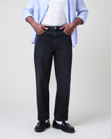 wax london men's Russell - Washed Black Straight Fit Denim Jeans