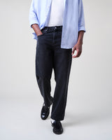 wax london men's Russell - Washed Black Straight Fit Denim Jeans