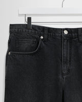 wax london men's Russell - Washed Black Straight Fit Denim Jeans