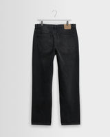 wax london men's Russell - Washed Black Straight Fit Denim Jeans