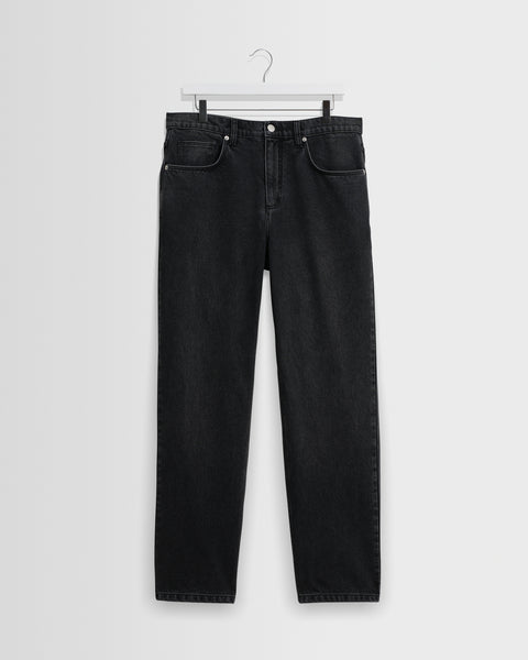 Russell - Washed Black Straight Fit Denim Jeans