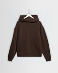 Rydal - Dark Brown Brushed Loopback Cotton Hoodie