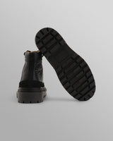 wax london men's S.T. Valentin - Black Grain Leather Outset Boot