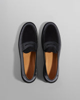 wax london S.T. Valentin - Black Smooth Leather And Suede Loafers