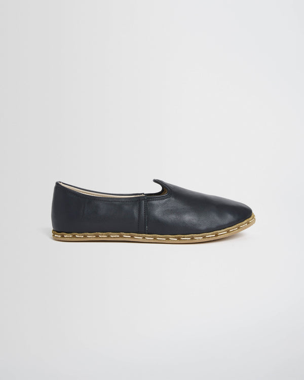 wax london men's Sabah – Glove Black Leather Shoes