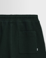 Sam - Bottle Green Textured Waffle Shorts