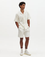 Sam - Ecru Textured Waffle Shorts
