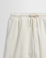 Sam - Ecru Textured Waffle Shorts