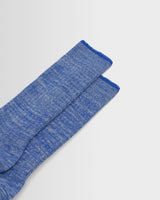 wax london men's Sandwell - Blue Twisted Cotton Socks