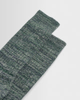 wax london men's Sandwell - Ecru And Green Twisted Cotton Socks