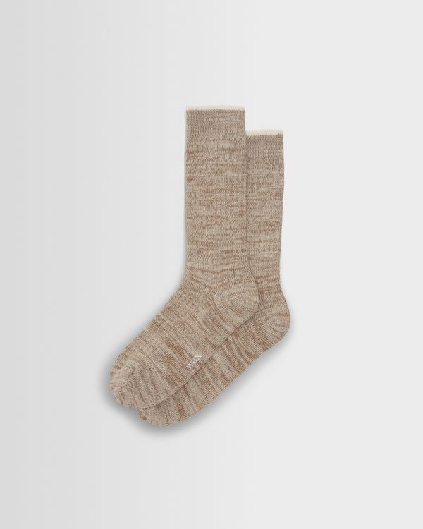 wax london men's Sandwell - Ecru Twisted Cotton Socks