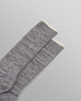 wax london men's Sandwell - Grey Twisted Cotton Socks