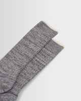 wax london men's Sandwell - Grey Twisted Cotton Socks