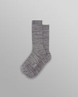 wax london men's Sandwell - Grey Twisted Cotton Socks