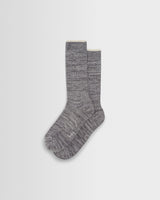 wax london men's Sandwell - Grey Twisted Cotton Socks