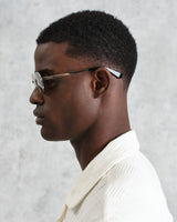 Savona - Silver Metal Rectangular Sunglasses