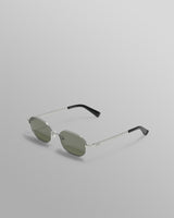 wax london Savona - Silver Metal Rectangular Sunglasses