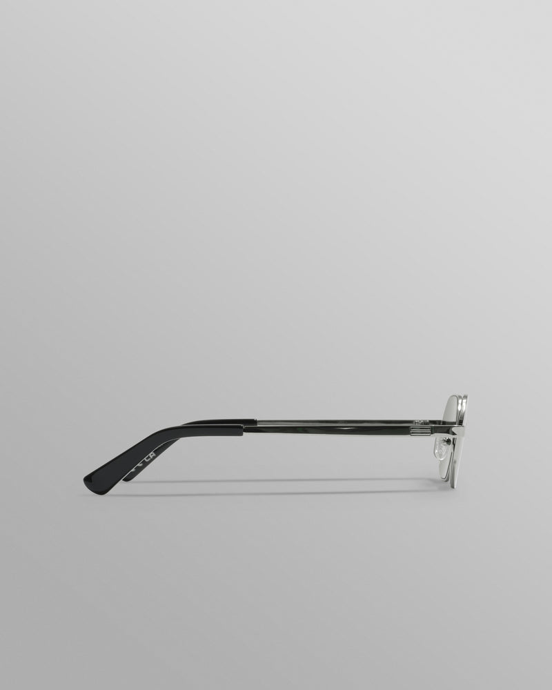 wax london Savona - Silver Metal Rectangular Sunglasses