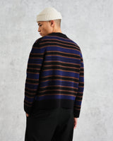 wax london Scafell - Black Pointelle Stitch Jumper