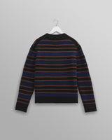 wax london Scafell - Black Pointelle Stitch Jumper