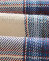 wax london men's Shelly - Blue And Multicolour Check Flannel Shirt