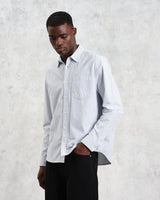 wax london Shelly - Blue Brushed Oxford Stripe Shirt