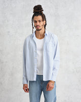 wax london Shelly - Blue Organic Cotton Stripe Shirt